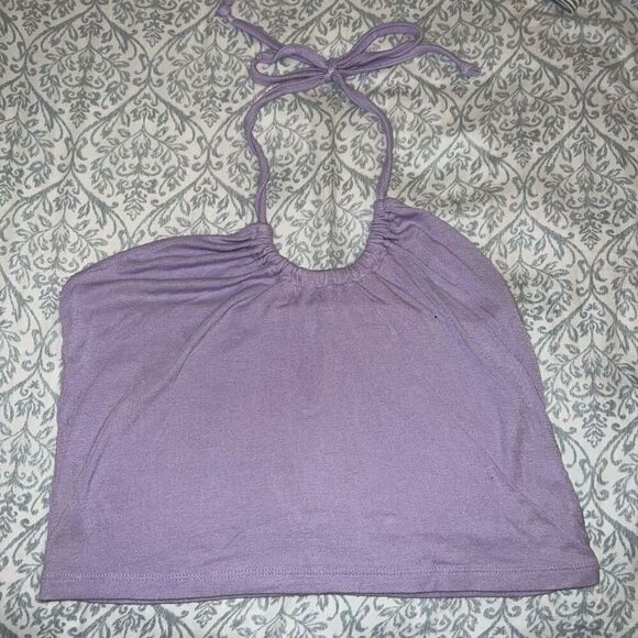 So lavender lilac halter crop top size M - Picture 3 of 4